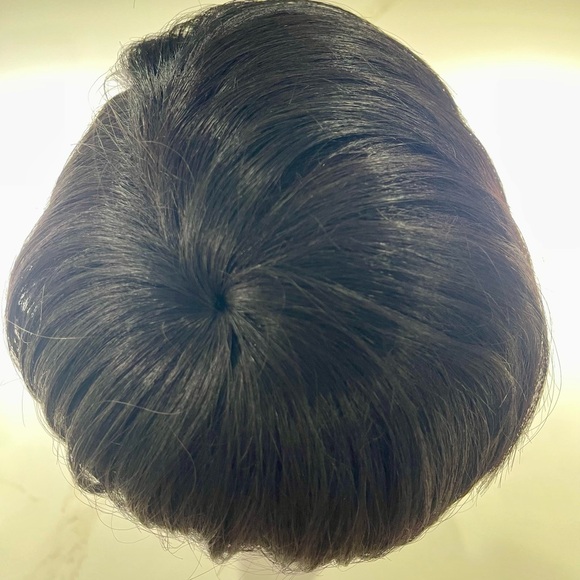 💯% HUMAN Hair & Eyelashes, Brazilian Pixie Swoop Bangs, Side Part, Black - Picture 9 of 10